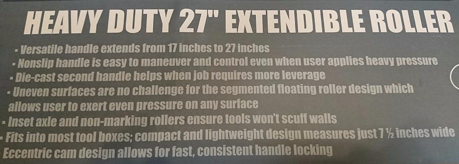 POWERTEC Extendable Floor and Wall Roller for Vinyl Flooring, Tile & Linoleum Roller with Extendable 17