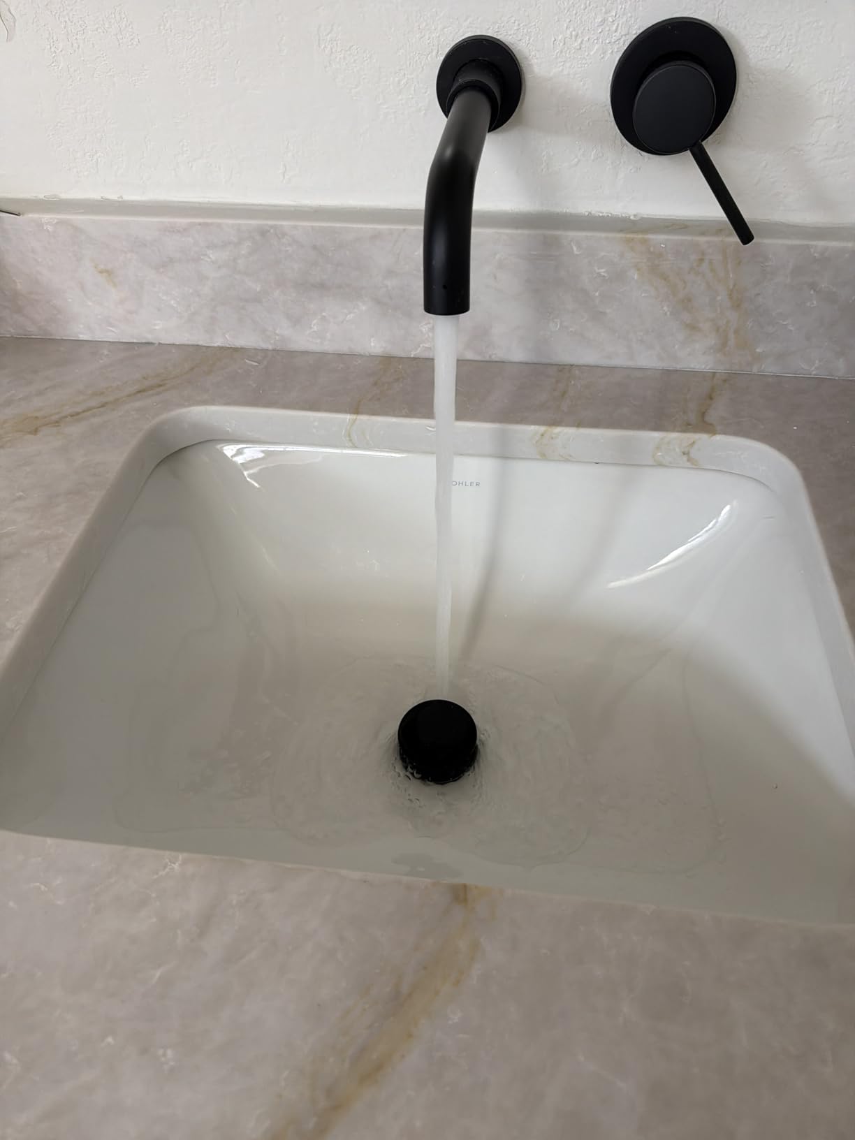 SUMERAIN Wall Mounted Bathroom Sink Faucet, Chrome Finish, 2 Holes, Single Lever Handle, with Rough-in Valve, Modern Design, Swivel Spout customer photo 2