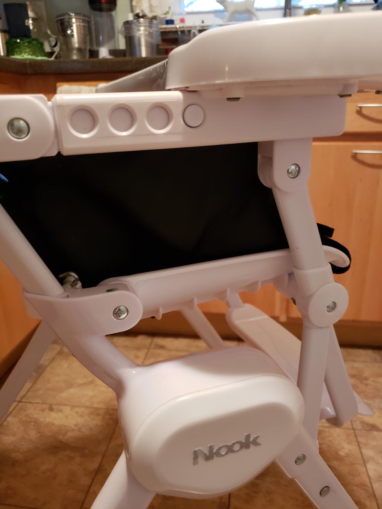 Joovy Nook High Chair Featuring Four-Position Adjustable Swing Open Tray, and Removable, Dishwasher-Safe Tray Insert for Easy Cleaning - Folds Down Flat for Easy Storage (Charcoal) customer photo 2