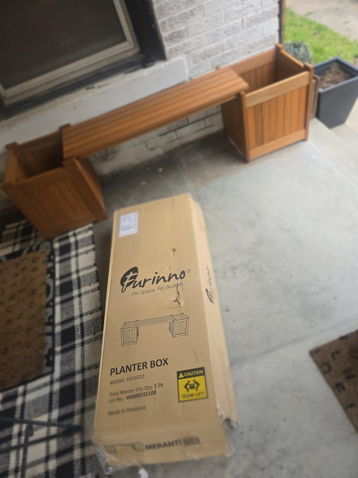 Furinno FG16011 Tioman Hardwood Flower Box, Brown customer photo 2