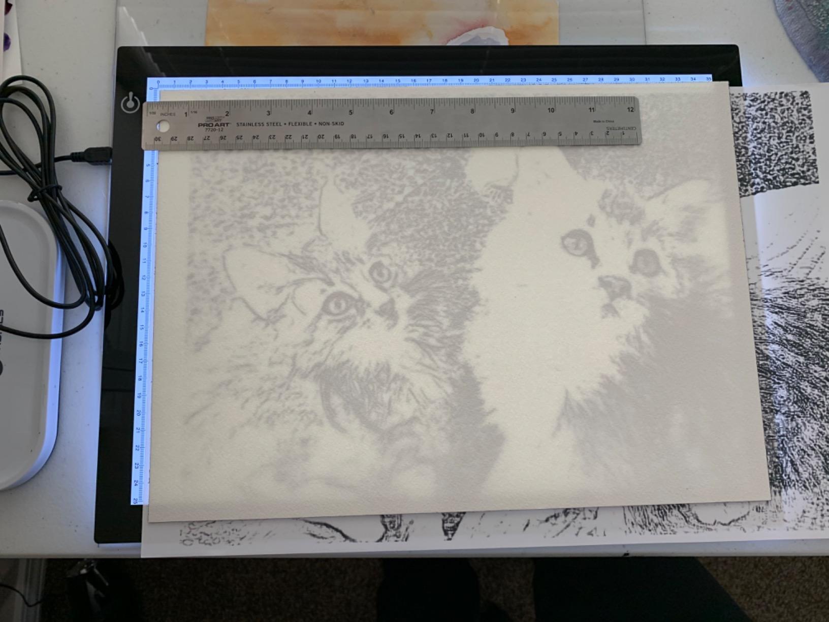 GAOMON B4 Size LED Light Box 5 Millimeters Ultrathin Light Pad USB Art Tracing Board for Sketch Copy and Handwork - GB4 customer photo 1