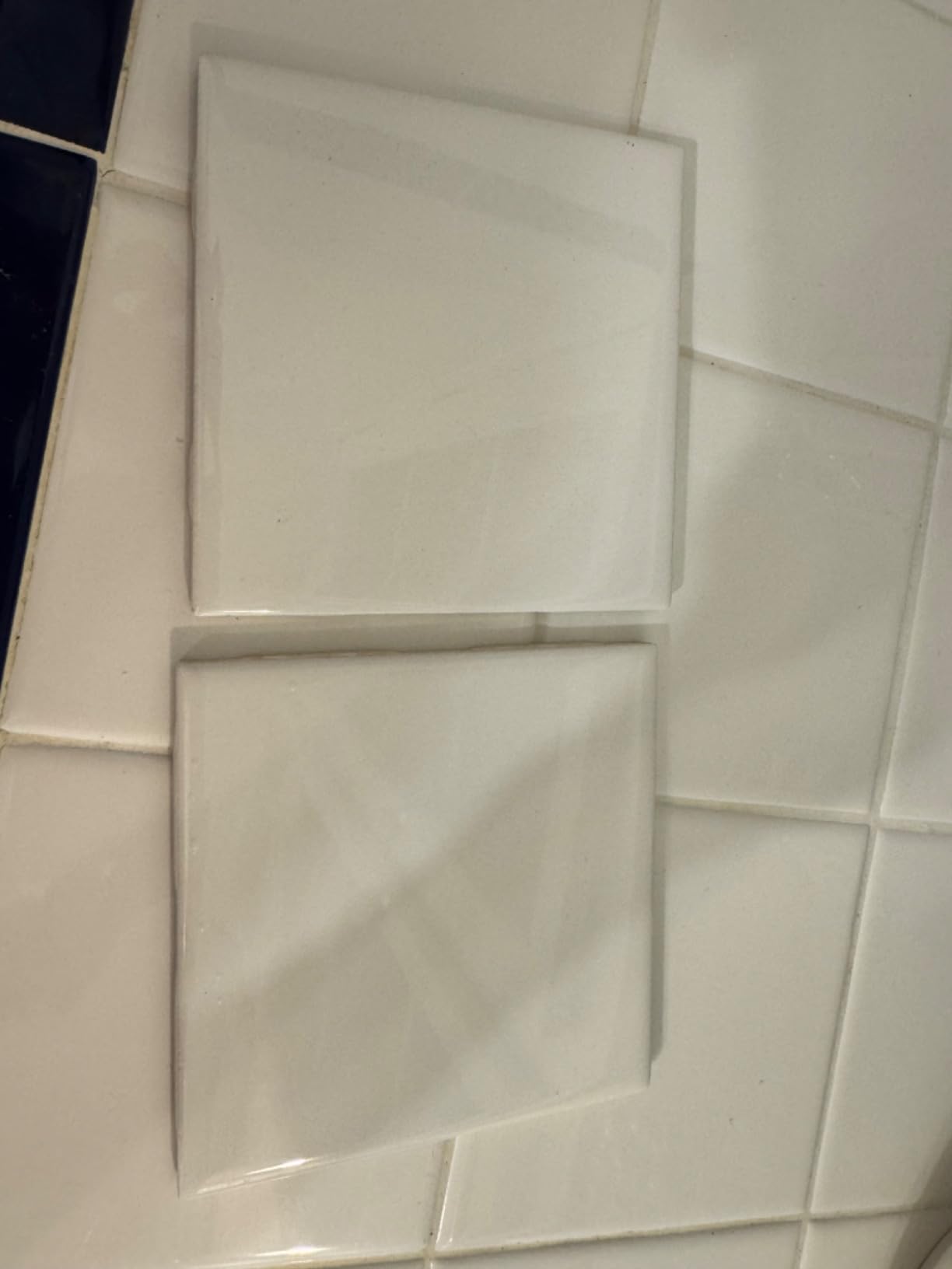 4x4 White Glossy Finish 4 1/4x4 1/4 Ceramic Subway Tile Shower Walls Backsplashes customer photo 2