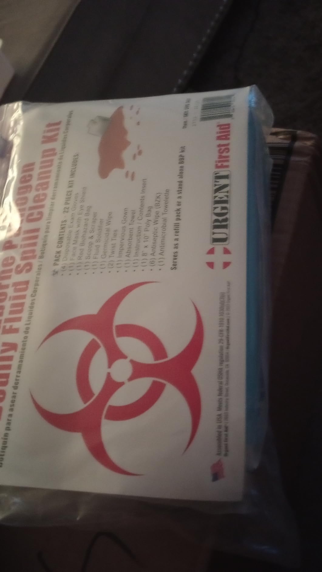 22 Piece Bodily Fluid Cleanup Pack/Bloodborne Pathogen Kit - OSHA Compliant | Meets OSHA Regulations - Protects from Dangerous Exposure to Blood, Spills, and Other Potentially Infectious Materials customer photo 1