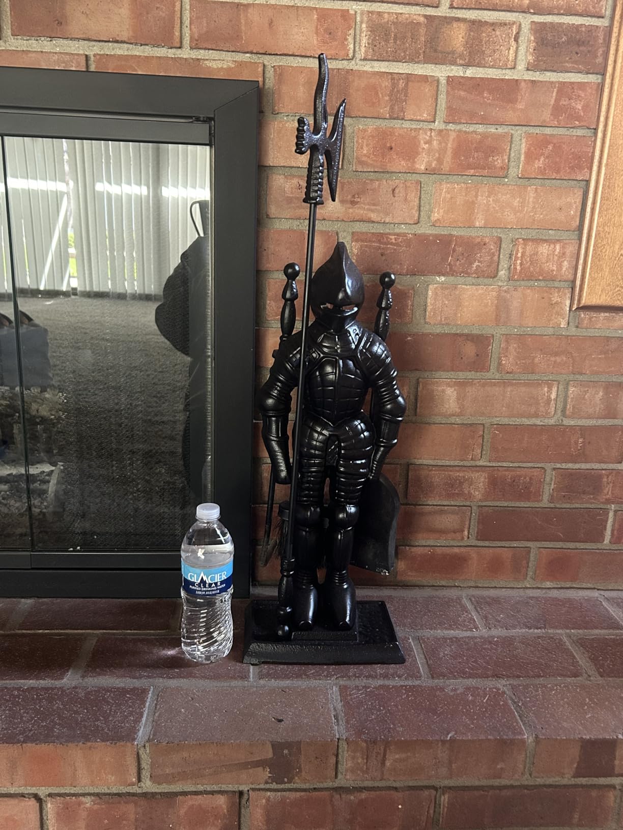 Lizh Metalwork Dark Knight Fireplace Tool Set, Black Cast Iron customer photo 1