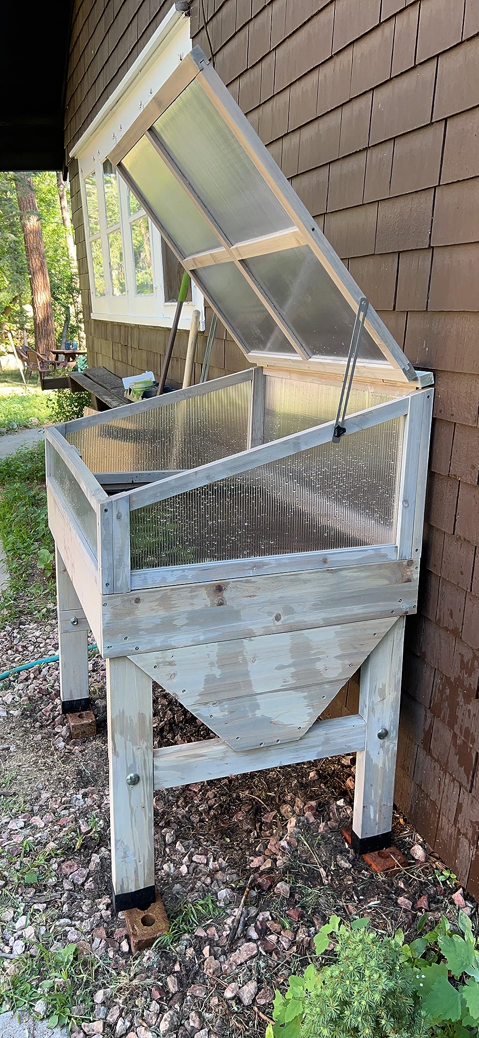 VegTrug Classic Cold Frame, Durable and Spacious Wooden Frame, Ideal Gardening Accessories, Gray Wash, 1m | Wood cold frame, frost protection, season extension, seedlings and vegetables customer photo 2