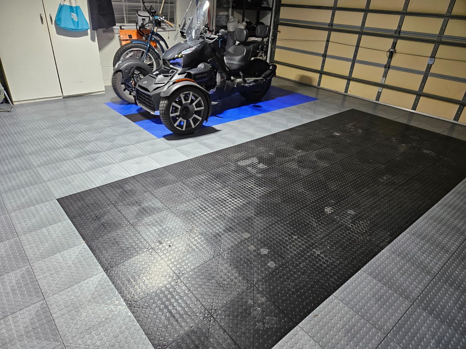 Big Floors GarageDeck Garage Floor Tiles, Interlocking Garage Flooring, Coin Pattern Non-Slip Heavy-Duty Copolymer Modular Tile (Black, 48 Pack of 12 x 12