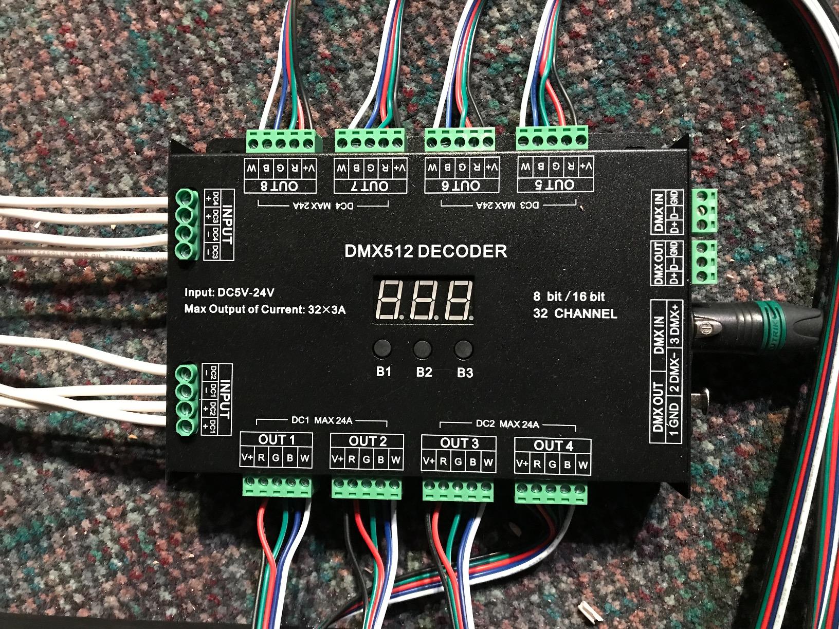 32 Channel 96A RGBW DMX 512 LED Decoder Controller DMX Dimmer DC5-24V RGBW RGB LED Light 8 Bit/16 Bit customer photo 2