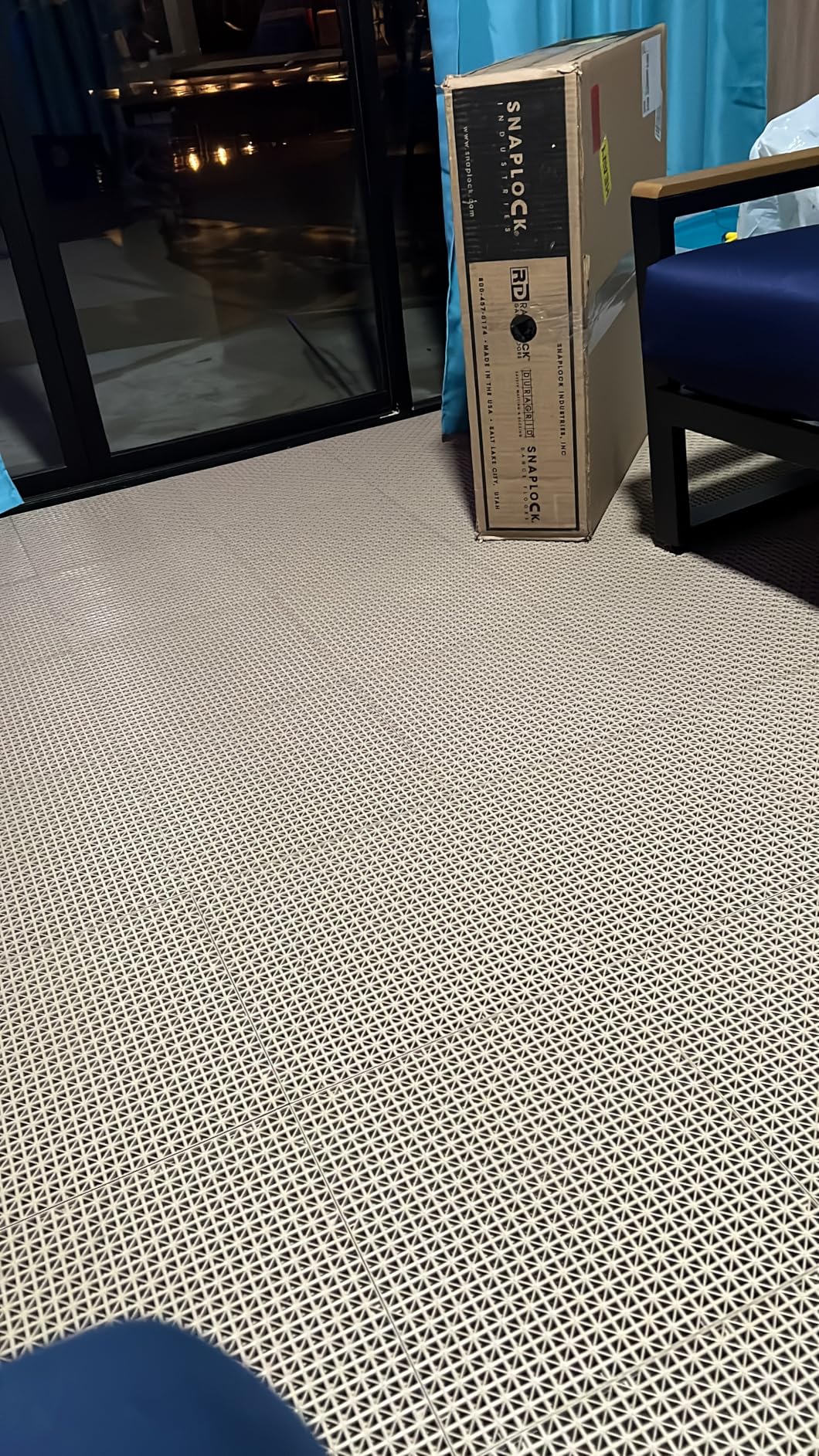 DuraGrid Deck Tiles, Interlocking Outdoor Tiles for Patio, Self-Draining, UV-Resistant, Water-Resistant Modular Flooring, Easy Install, 40 Pack, Gray customer photo 2