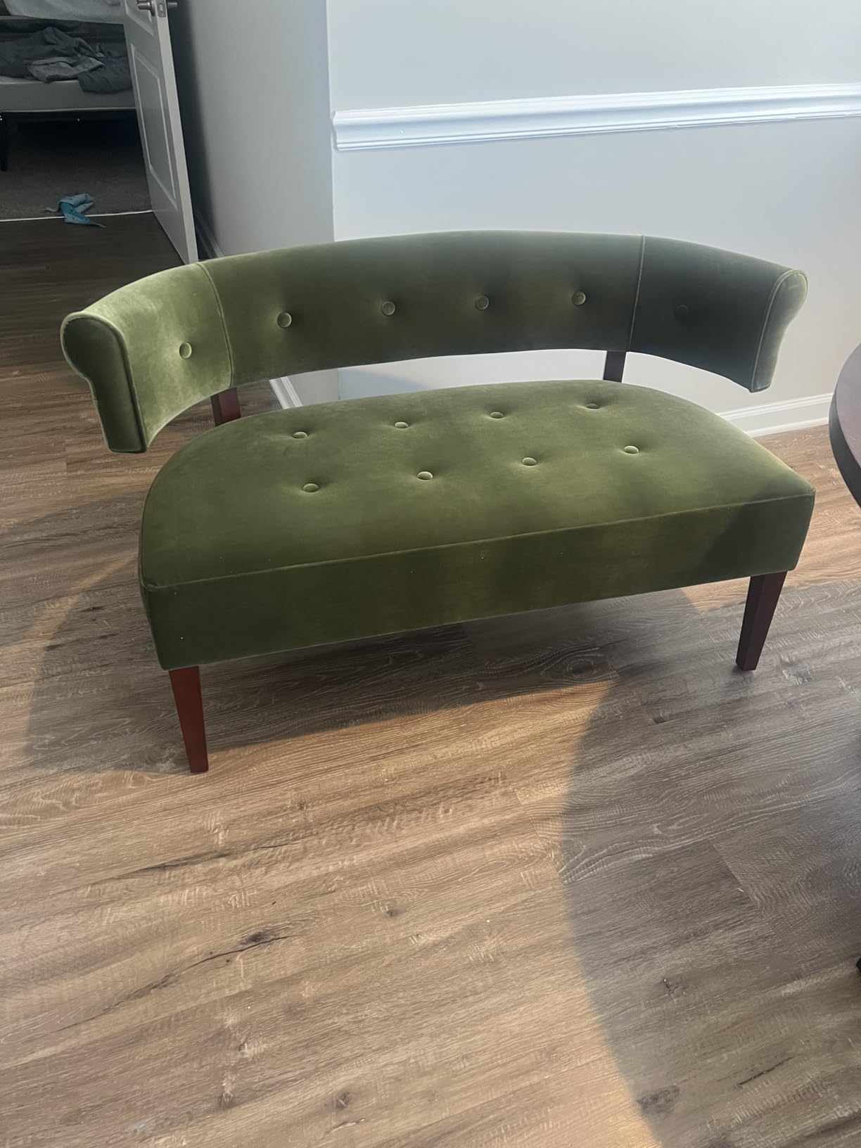 Jennifer Taylor Home Jared Roll Arm Tufted Bench Settee with Back customer photo 2