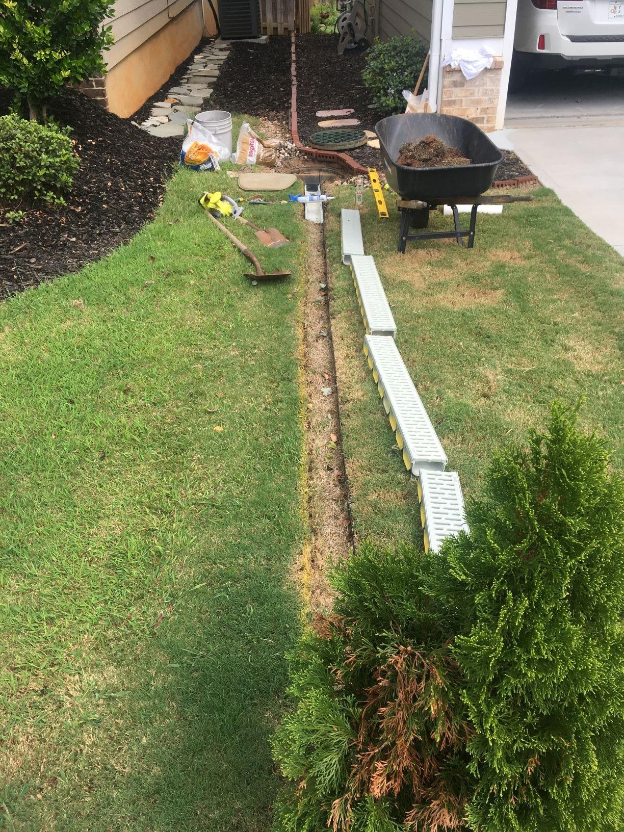 Vodaland - 4 Inch Trench Drain System with Grate - Ivory Color - Easy 2 Channel (5) customer photo 1