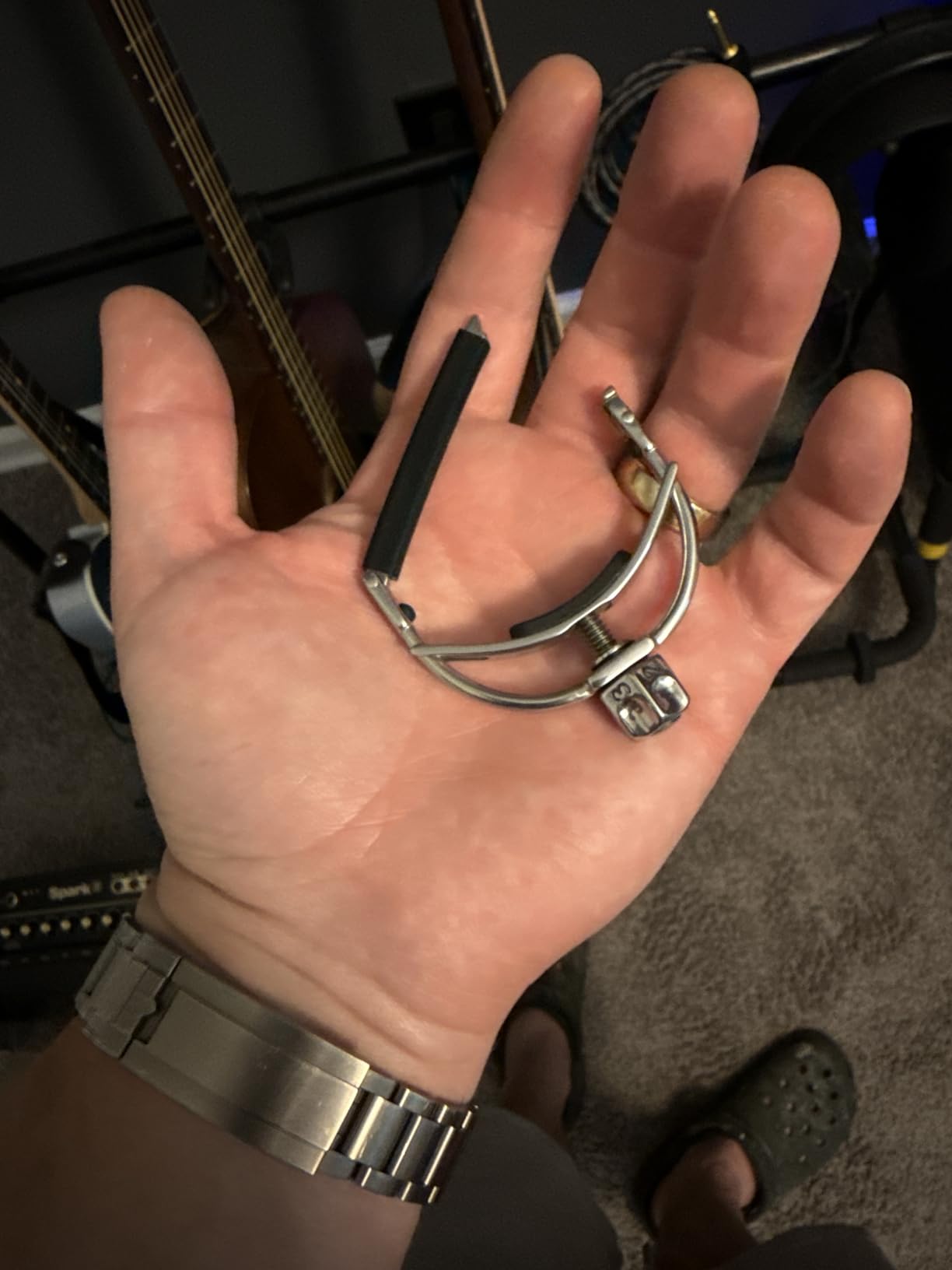 Shubb F1 FineTune Yoke Capo, Silver for Acoustic Guitar customer photo 1