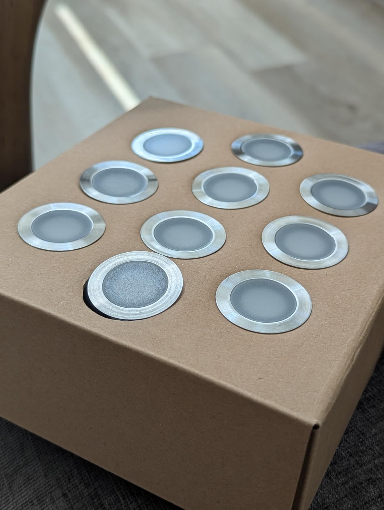 Recessed LED Deck Light Kits with Protecting Shell 32mm, Outdoor LED Landscape Lighting IP67 Waterproof,12V Low Voltage for Garden,Yard Steps,Stair,Patio,Floor,Kitchen Decoration (10 Pack) customer photo 2