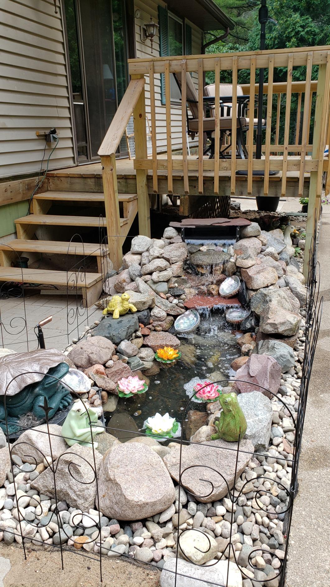 Simply Ponds 1200 GPH Water Garden Koi Pond Kit 8 x 10 Ft PVC Liner | Custom water feature, 10