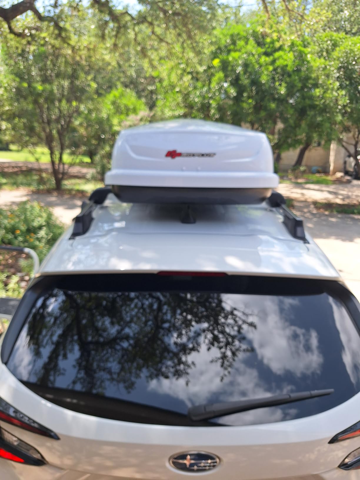 Goplus Rooftop Cargo Carrier Hard Shell, 14 Cubic Feet Waterproof Car Roof Cargo Carrier w/Dual Side Opening customer photo 2