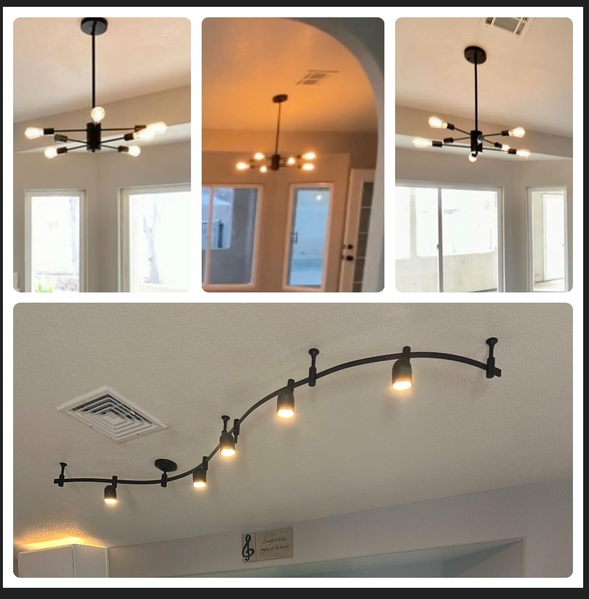Catalina Lighting 21904-000 Transitional 6-Light Integrated LED Flex Track Ceiling Light, 96