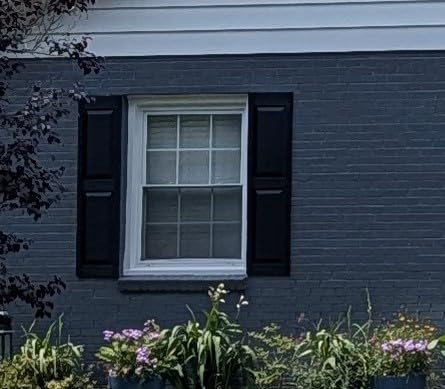 Builders Edge 14.75 in. W x 59 in. H Builders Edge, Standard Two Equal Panels, Raised Panel Shutters, Includes Matching Installation Spikes (Per Pair), 002 - Black customer photo 2