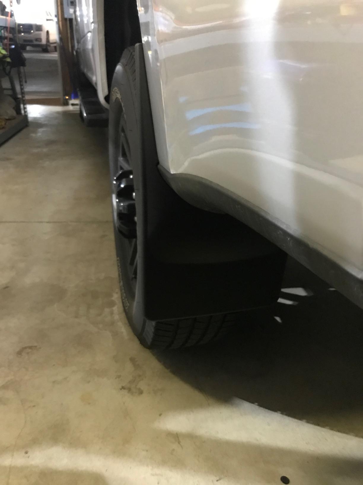 WeatherTech Custom No Drill Splash Guard MudFlaps for Ford Super Duty, Super Duty - Front & Rear Set (110065-120065), Black customer photo 2