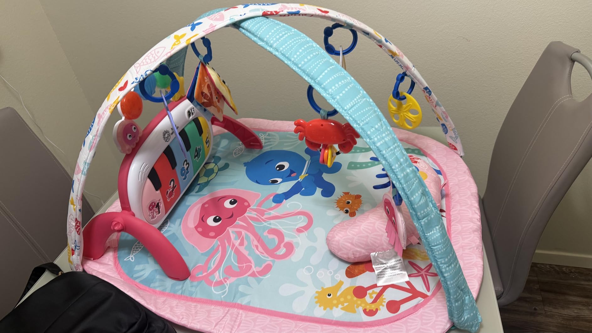 Baby Einstein 4-in-1 Kickin' Tunes Music and Language Play Gym and Piano Tummy Time Activity Mat customer photo 2