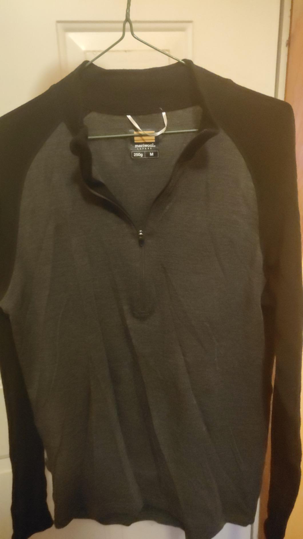 MERIWOOL Mens Base Layer 100% Merino Wool Midweight 250g Half Zip Sweater for Men customer photo 1