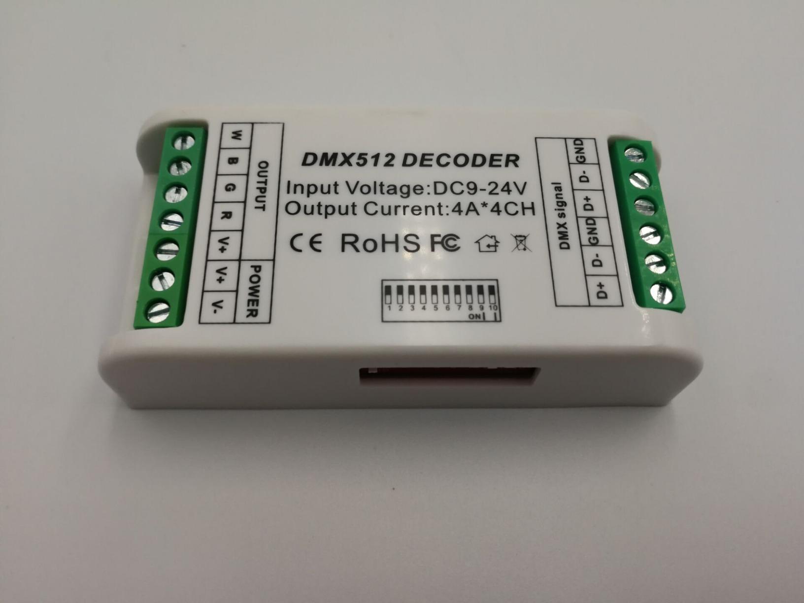 GIDERWEL Mini 4 Channel DMX Decoder, RGBW DMX Decoder, 16A RGB RGBW LED Strip Controller DMX 512 Decoder for LED Strip Module Dimmer Driver LED Decoder Controller DC9-24V customer photo 1