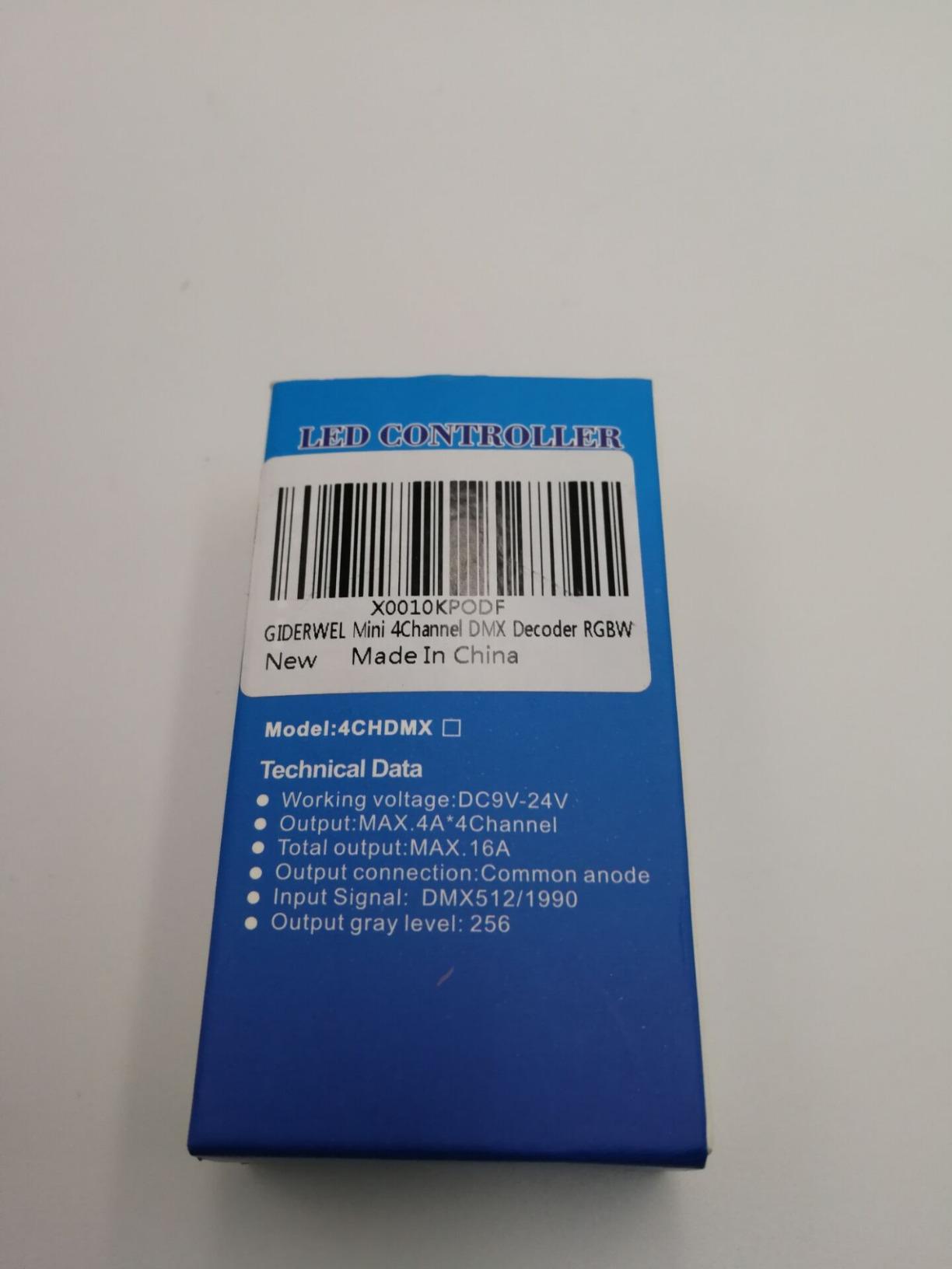GIDERWEL Mini 4 Channel DMX Decoder, RGBW DMX Decoder, 16A RGB RGBW LED Strip Controller DMX 512 Decoder for LED Strip Module Dimmer Driver LED Decoder Controller DC9-24V customer photo 2