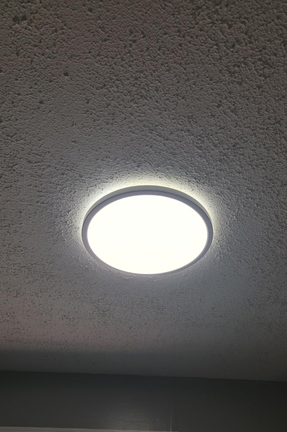 TALOYA Flush Mount 12 Inch Ceiling Light (Milk White Shell), 20W Surface Mount LED Light Fixture for Bedroom Kitchen, 5 Color Temperatures in One, 0.94 Inch Thickness Round customer photo 2