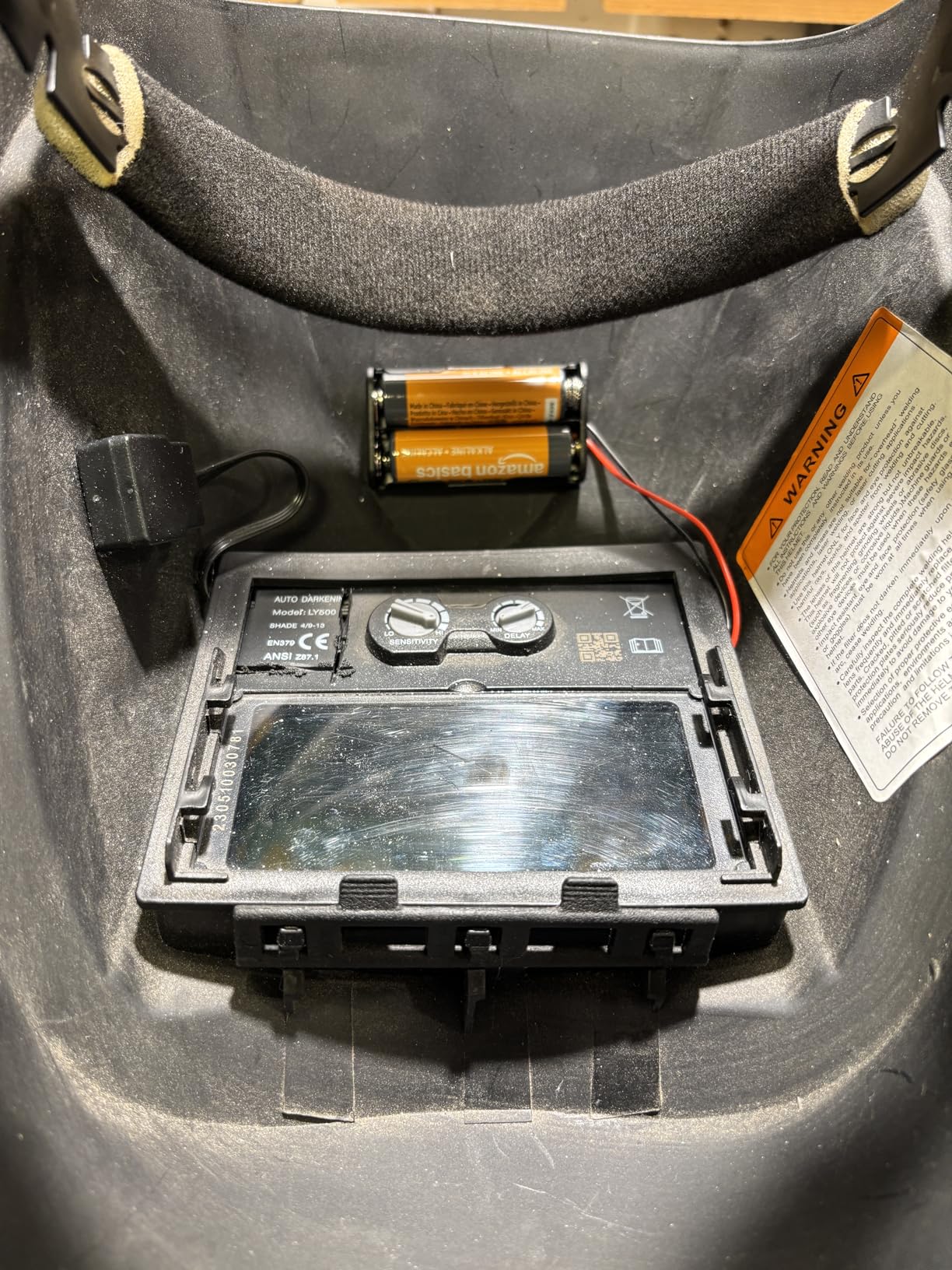 YESWELDER Auto Darkening Welding Helmet 1/1/1/1 True Color, LYG-L600A | 2 arc sensors, 1/30000s response, blue light blocking lens, shade 3.5/9-13 for TIG MIG ARC and GRIND, ANSI Z87.1 certified customer photo 2