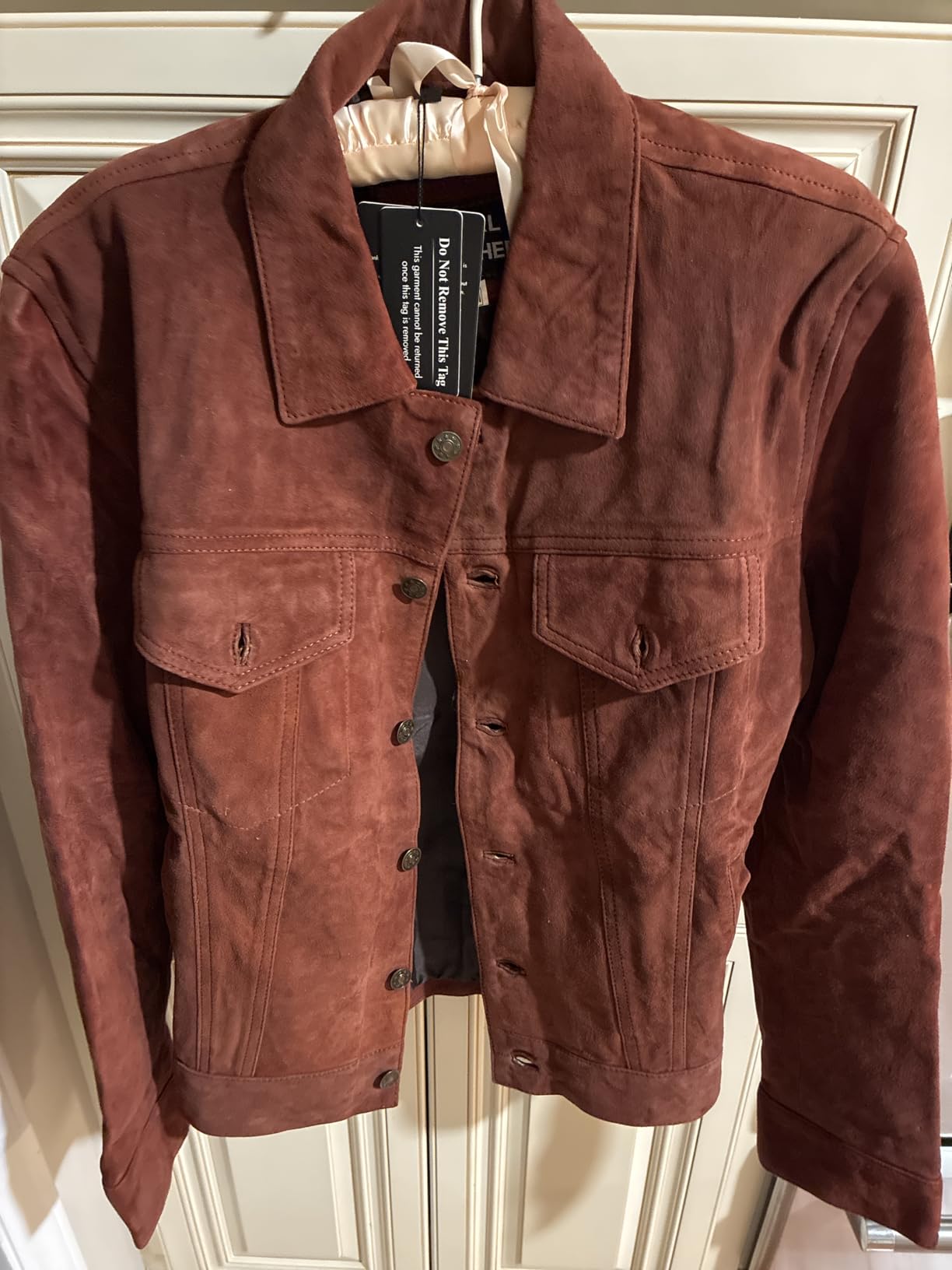 LP-FACON Mens Western Style Trucker Suede Leather Jacket | Cowboy Jacket Collection customer photo 2