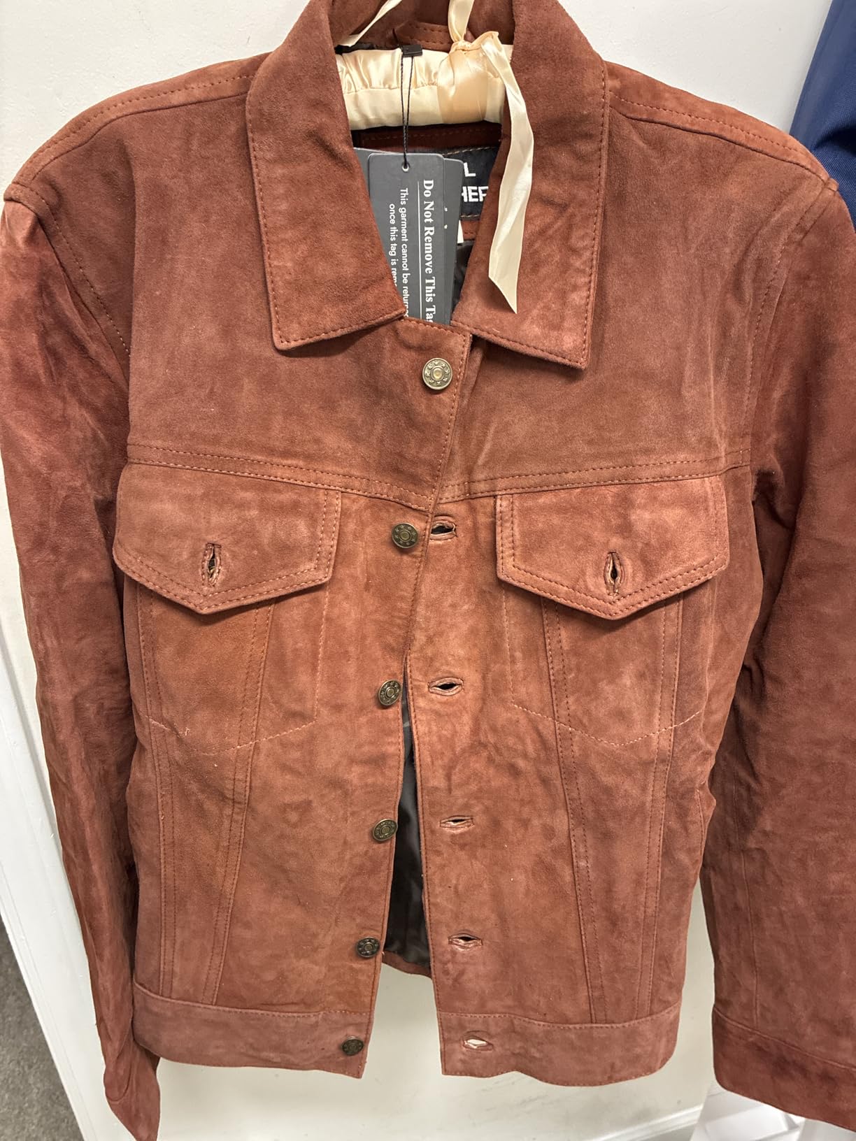 LP-FACON Mens Western Style Trucker Suede Leather Jacket | Cowboy Jacket Collection customer photo 3