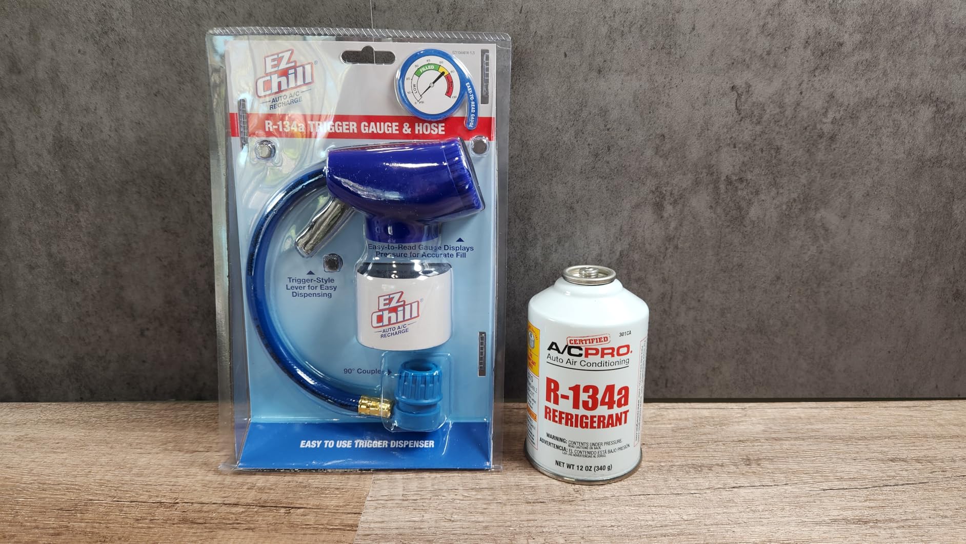 EZ Chill Car Air Conditioner R134A Refrigerant Gauge and Hose, Reusable AC Recharge Kit - 1 Count customer photo 2
