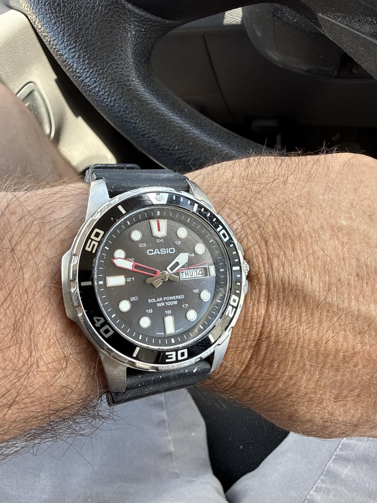 Casio Men's MTPS110 Solar Powered Diver Inspired Analog Watch customer photo 2