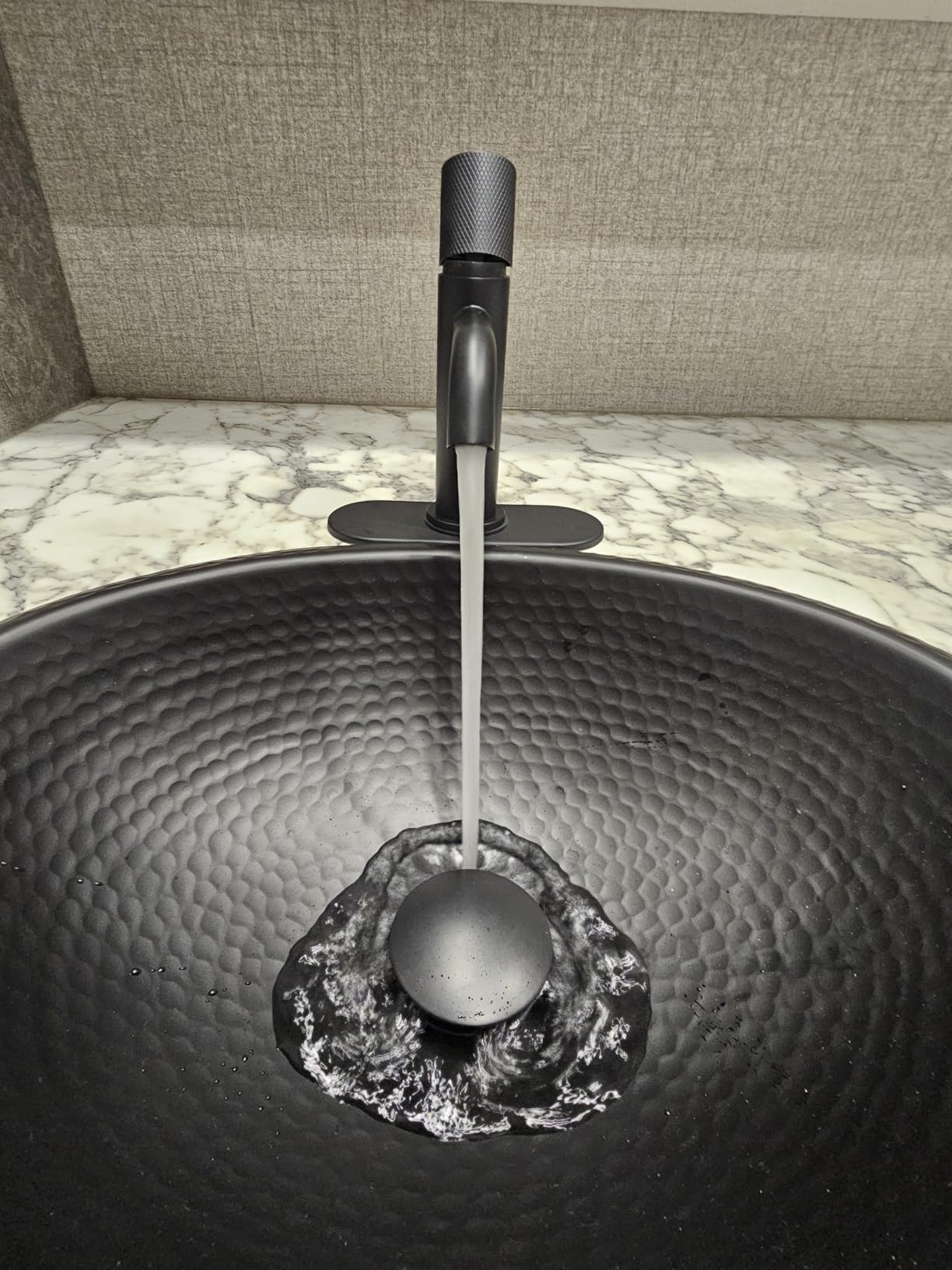 Monarch Abode Bathroom Sink - 17-Inch Oval Drop In Bathroom Sink, Top Mount Hand Hammered Matte Black Vanity Sinks for Countertop, Powder Room, Guest Bath or Restroom, Drop in Sinks for Bathrooms customer photo 1