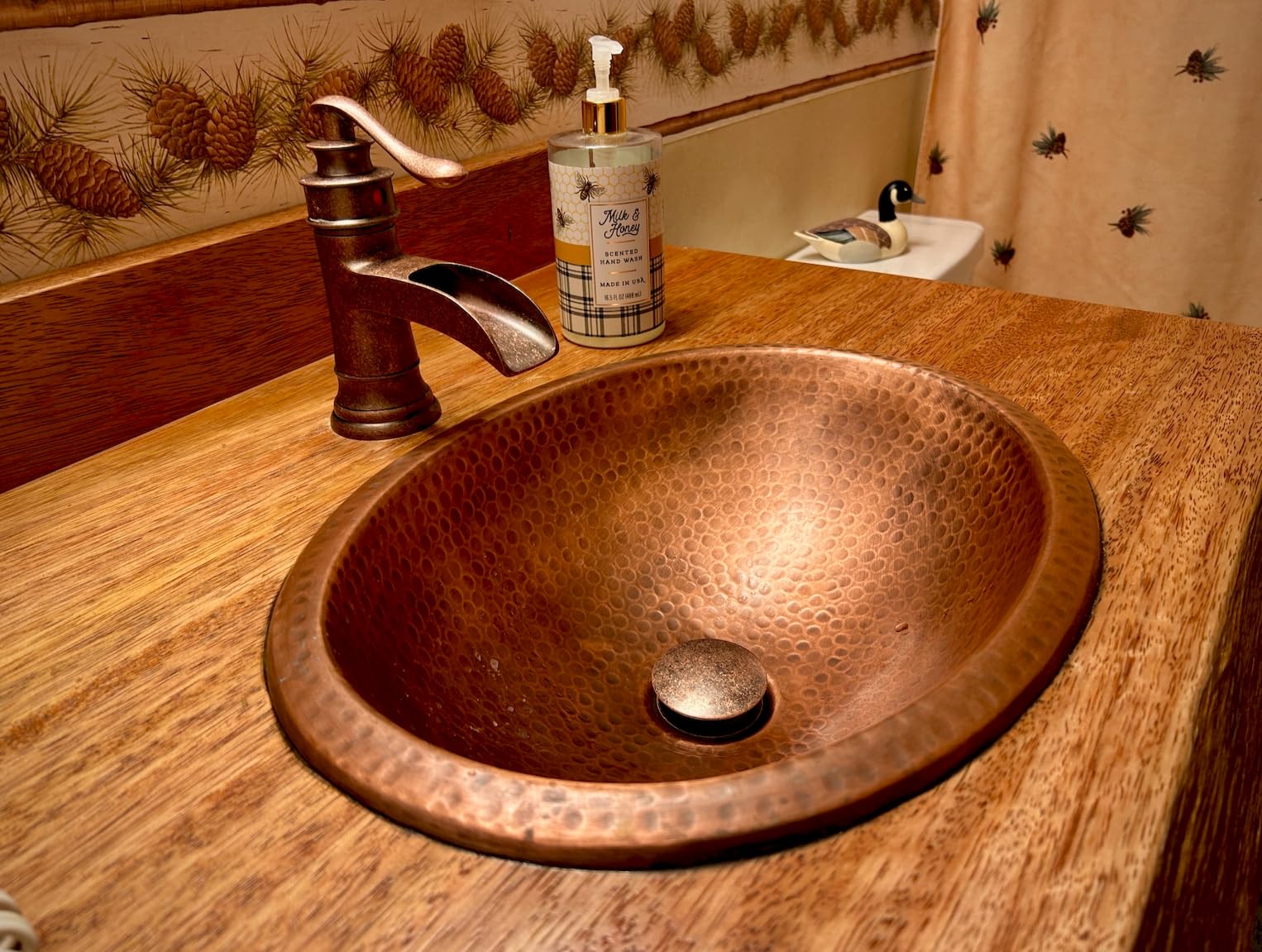 Monarch Abode Bathroom Sink - 17-Inch Oval Drop In Bathroom Sink, Top Mount Hand Hammered Matte Black Vanity Sinks for Countertop, Powder Room, Guest Bath or Restroom, Drop in Sinks for Bathrooms customer photo 2