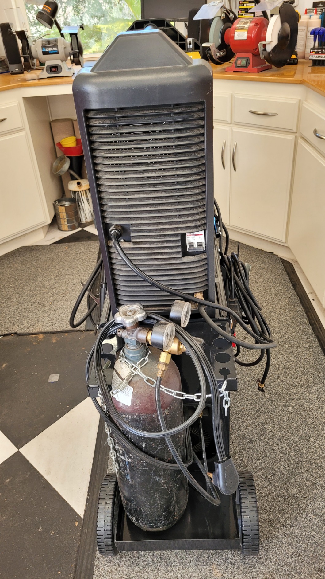 Eastwood Welding Cart for MIG Welder | MIG TIG Plasma Table Durable Carts with 350 Lbs Weight Capacity 3 Shelves Cable and Gas Bottle & Accessory Storage customer photo 1