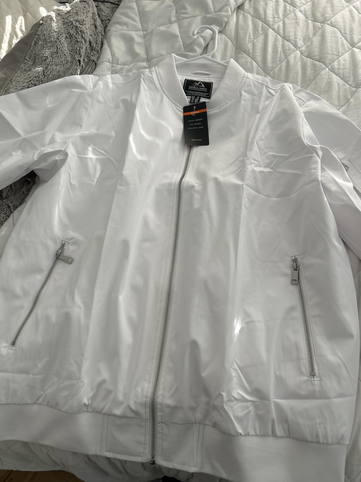 TACVASEN Men's Bomber Jacket Lightweight Casual Spring Fall Windbreaker Zip Up Coat with Pocket customer photo 2