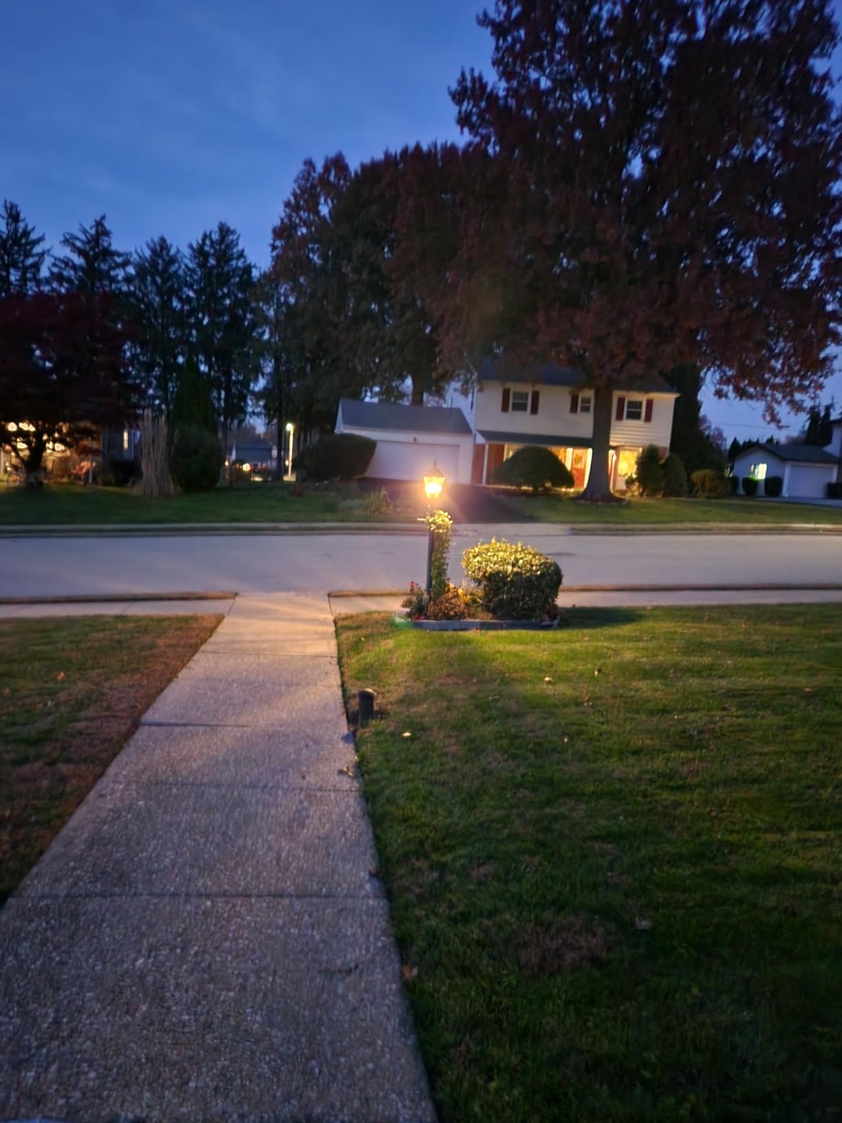 LUTEC 12513LE4-SL-Head LED Post Solar Light Outdoor, Dusk to Dawn Vintage Street Lights for Lawn Patio Yard Pathway Garden Mount (Base Not Included) customer photo 2