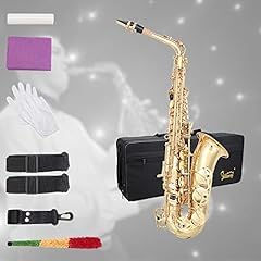 Glarry Student Alto Eb E-flat SAX Saxophone Gold Lacquer SAX Beginners Kit with Case, Reeds, Mouthpiece, Soft Cleaning Cloth and Rod, Gloves customer photo 1