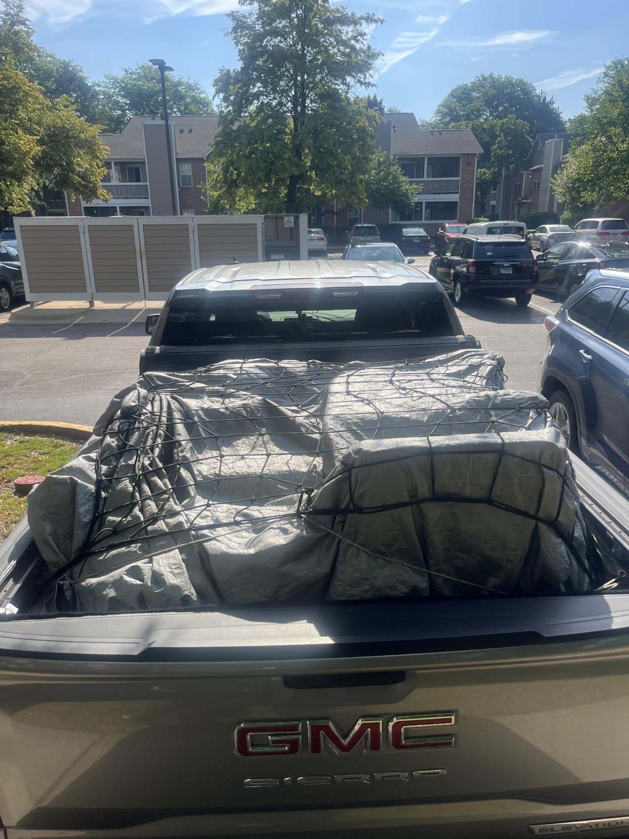 Cargo Net for Pickup Truck Bed (4'x6' Stretches to 8'x12') Double Thick Heavy Duty Truck Bed Net - 12 Metal Carabiners, Bungee Mesh Accessory with Strap Hooks customer photo 1