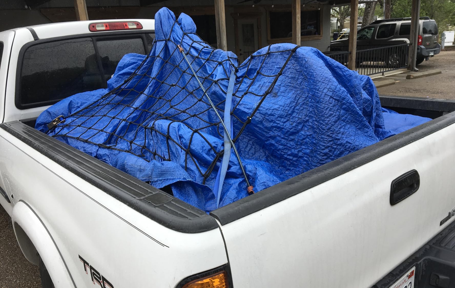 Cargo Net for Pickup Truck Bed (4'x6' Stretches to 8'x12') Double Thick Heavy Duty Truck Bed Net - 12 Metal Carabiners, Bungee Mesh Accessory with Strap Hooks customer photo 2
