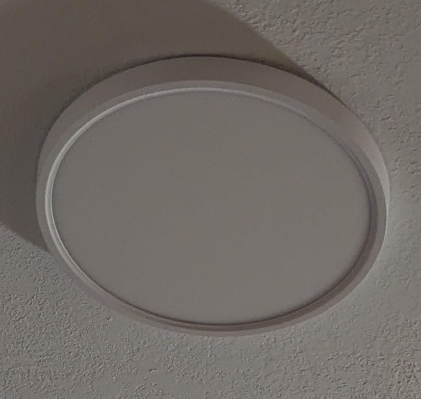 12 Inch LED Flush Mount Ceiling Light Fixture, 5000K Daylight White, 3200LM, 24W, Flat Modern Round Lighting Fixture, 240W Equivalent White Ceiling Lamp for Kitchens, Stairwells, Bedrooms.etc. customer photo 1
