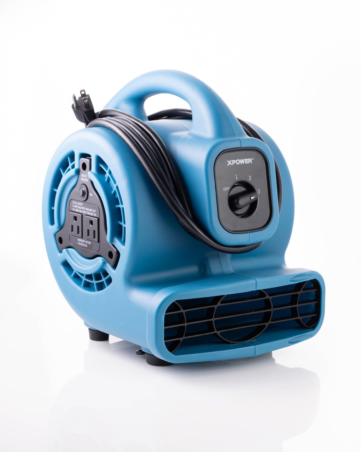 XPOWER P-80A Mini Mighty 138 W 600 CFM Centrifugal Air Mover, Carpet Dryer, Floor Fan, Blower, Stackable, Daisy Chain (Black) customer photo 2