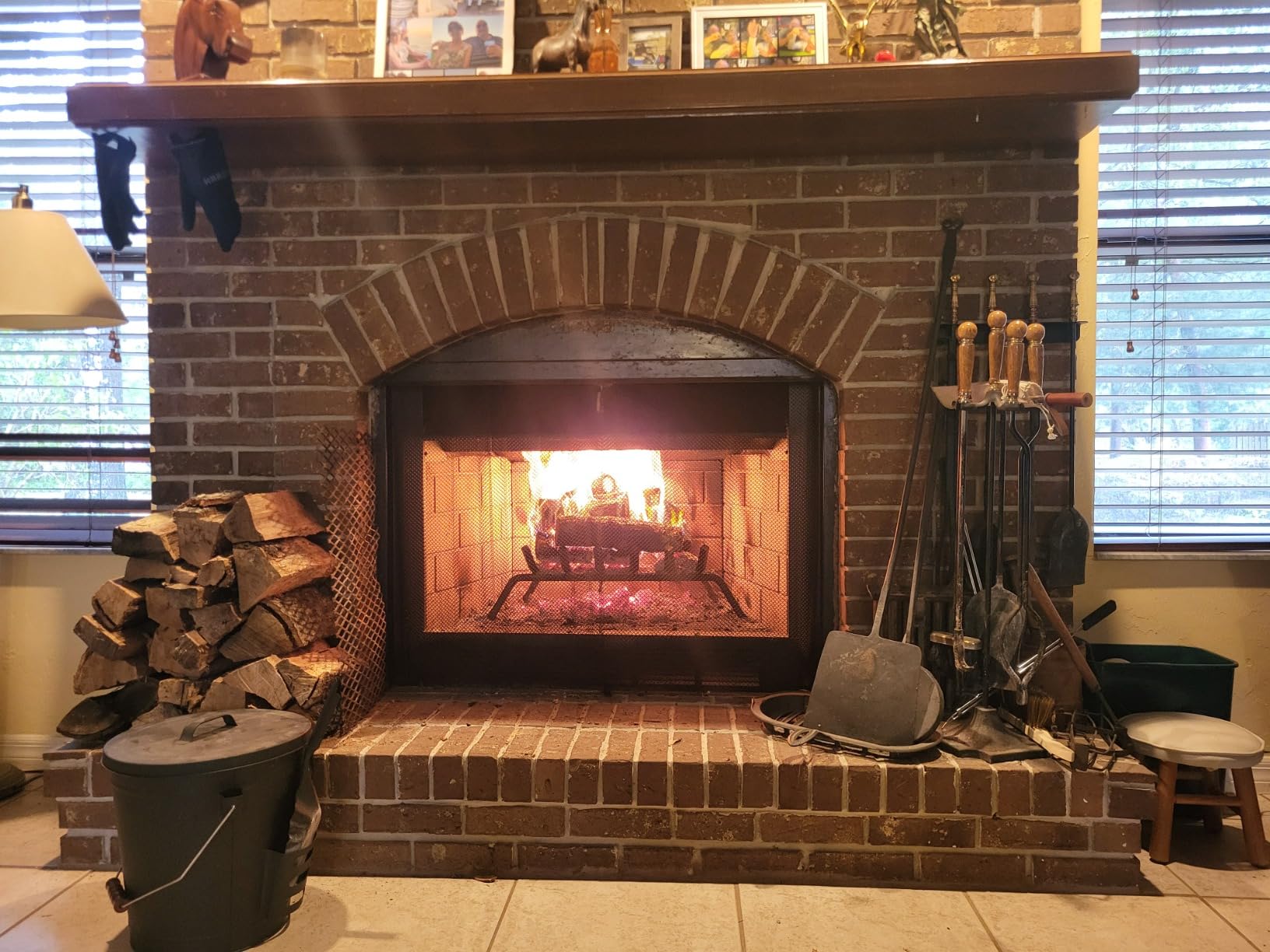 Fireplace Log Grate 23 inch 6 Bar Fire Grates Heavy Duty 3/4