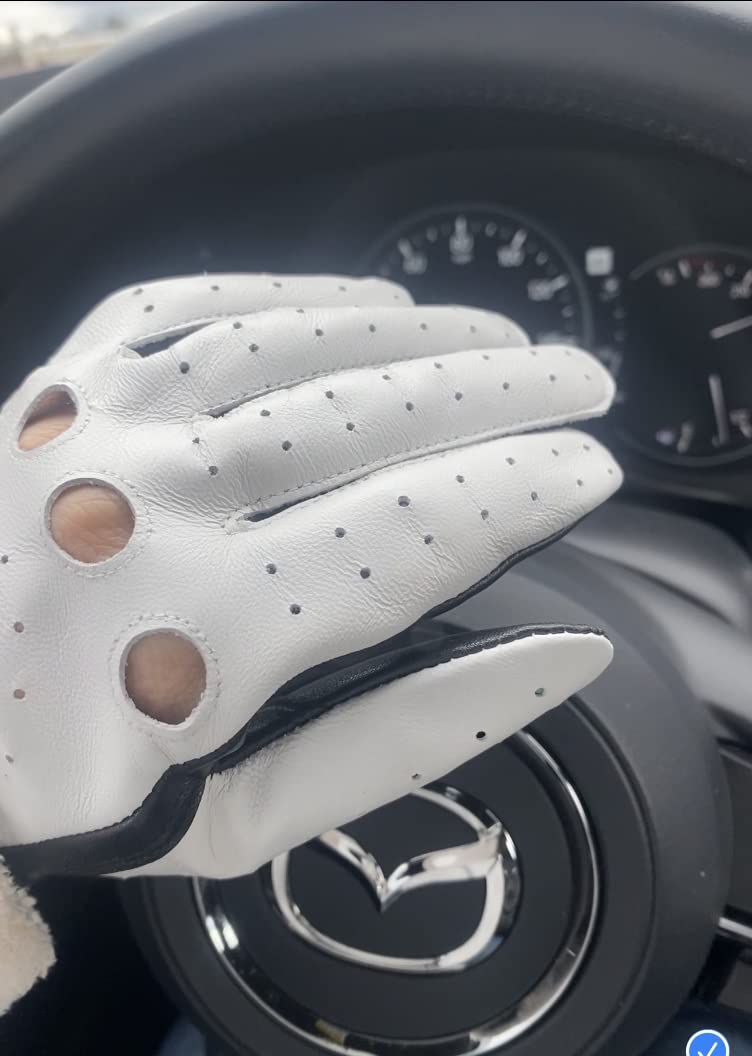 Womens Vintage TouchScreen Leather Driving Gloves Unlined - Soft And Thin Quality Italian Lambskin customer photo 2