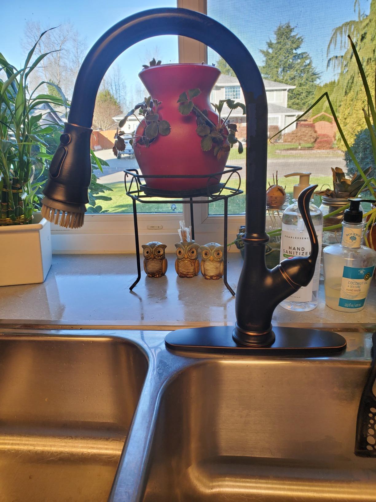 APPASO Touchless Kitchen Faucet with Pull Down Sprayer, Motion Sensor Hands Free Single Handle Kitchen Sink Faucets, Brushed Nickel, 1 or 3 Holes Compatible, 3 Modes Sprayer customer photo 1