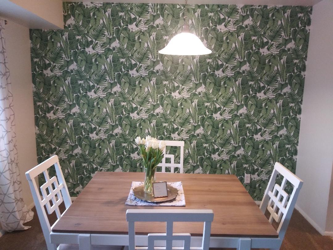 Tempaper Pink Lemonade Tropical Removable Peel and Stick Wallpaper, 20.5 in X 16.5 ft, Made in the USA customer photo 2