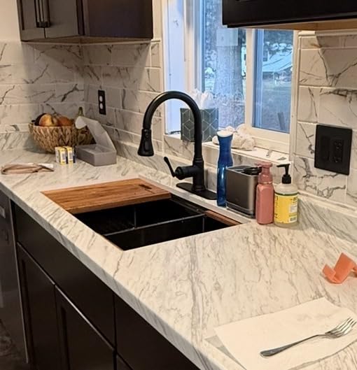 Sarlai 33 Kitchen Sink Undermount - 33 x 19 Inch Undermount Sink Ledge Workstation Deep Single Bowl 16 Gauge Stainless Steel Under Counter Kitchen Sinks Basin customer photo 1