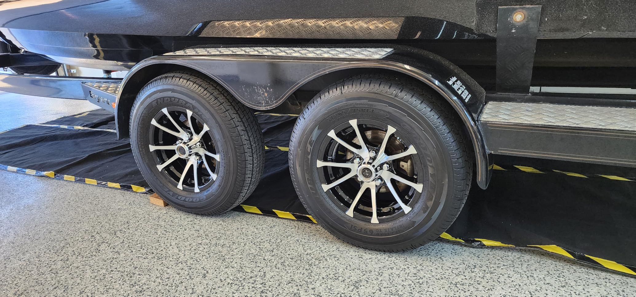 eCustomrim 2-Pack Aluminum Trailer Wheel 14X5.5 5 Lug T07 V-Spoke Black Rim | 14 X 5.5 Rim, 5 Lug on 4.5 Inch Bolt Pattern, 2200 Lbs Max Load customer photo 2