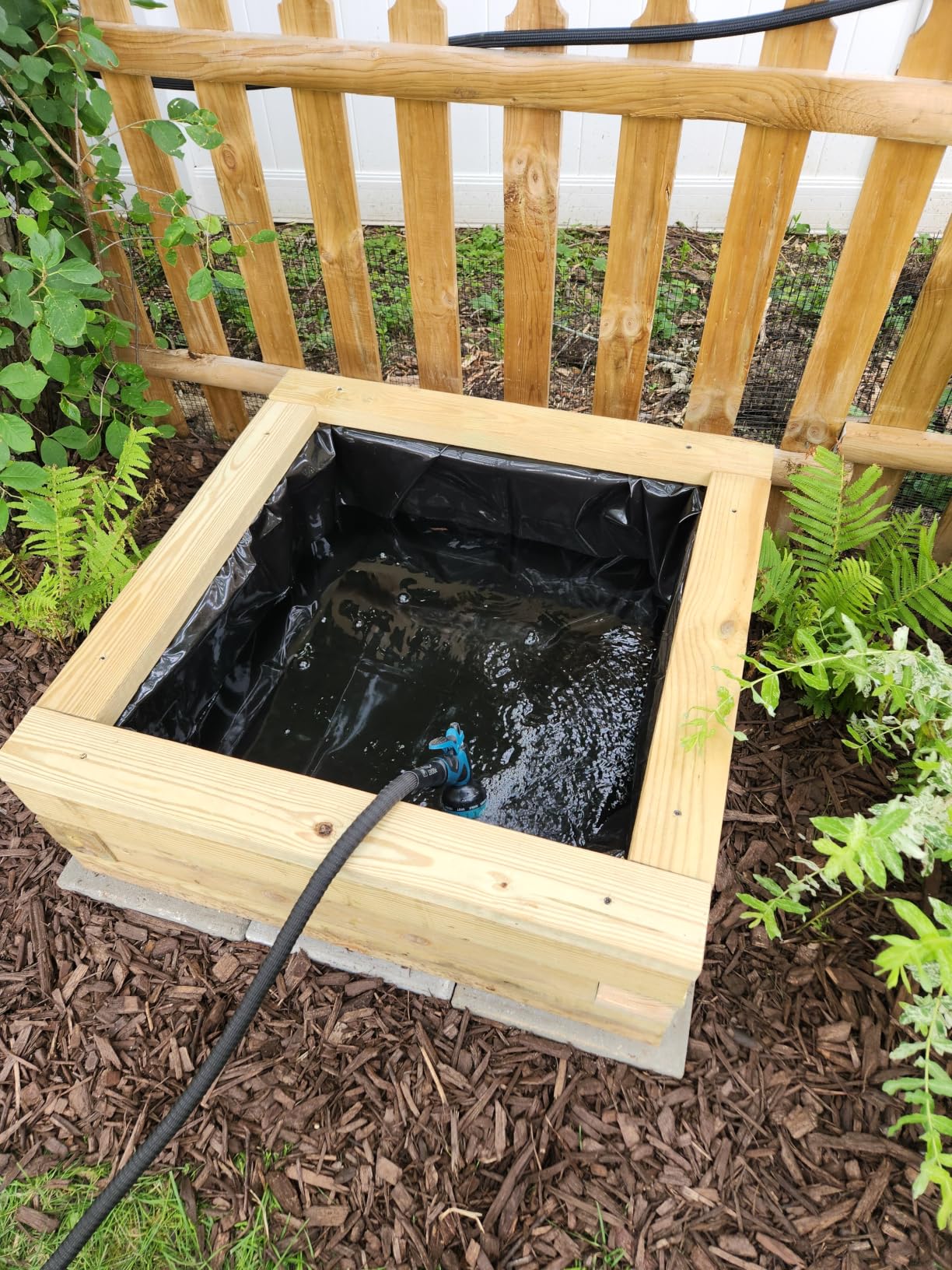 UWIOFF 10 x 13 FT Pond Liner, 20 Mil Pond Liners for Outdoor Ponds, Black Fish Pond HDPE Liner for Koi Ponds, Streams Fountains and Garden Waterfall customer photo 2