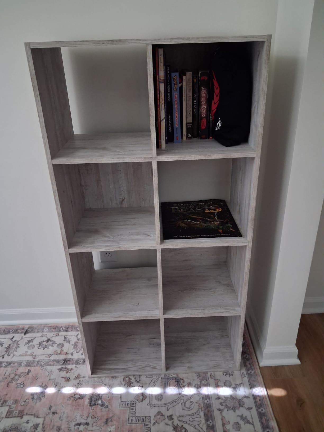 Signature Design by Ashley Paxberry 6 Cube Storage Organizer, Engineered Wood Bookshelf, Quick 20-Minute Assembly, Dual-Orientation Storage Cube for Bedroom or Living Room, Whitewash customer photo 2