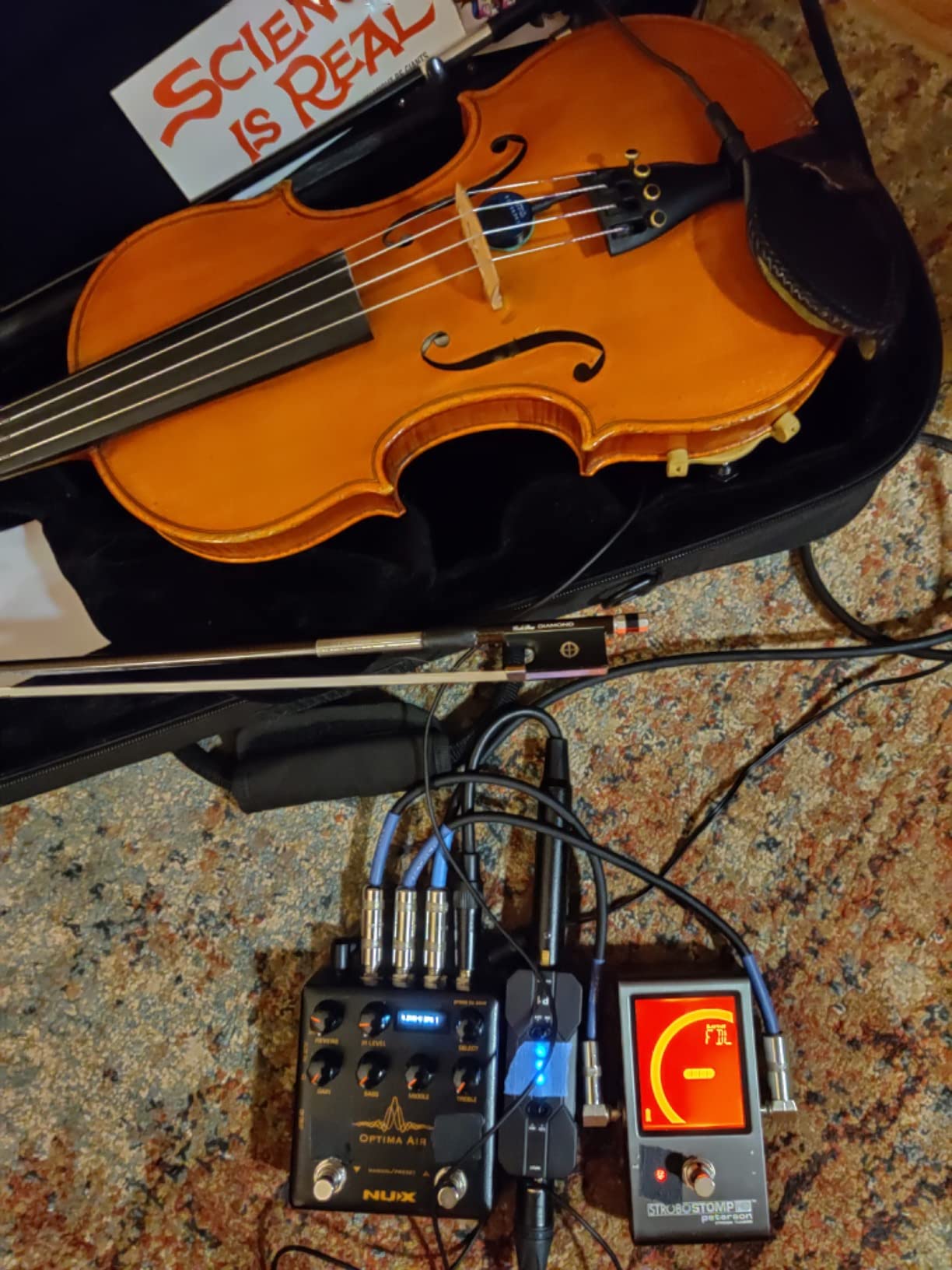NUX Optima Air Dual-Switch Acoustic Guitar Simulator with Preamp, IR Loader, Reverb customer photo 1